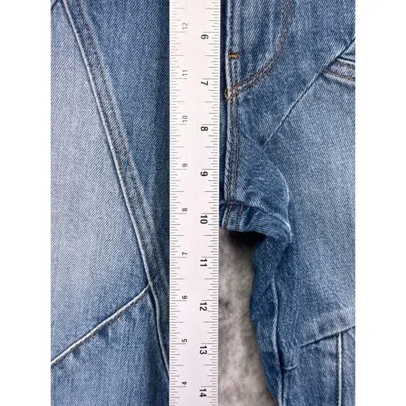 FRAME Jeans 25 Womens Le Sylvie Kick Boot Cut Sew Patchwork Denim - Picture 4 of 8